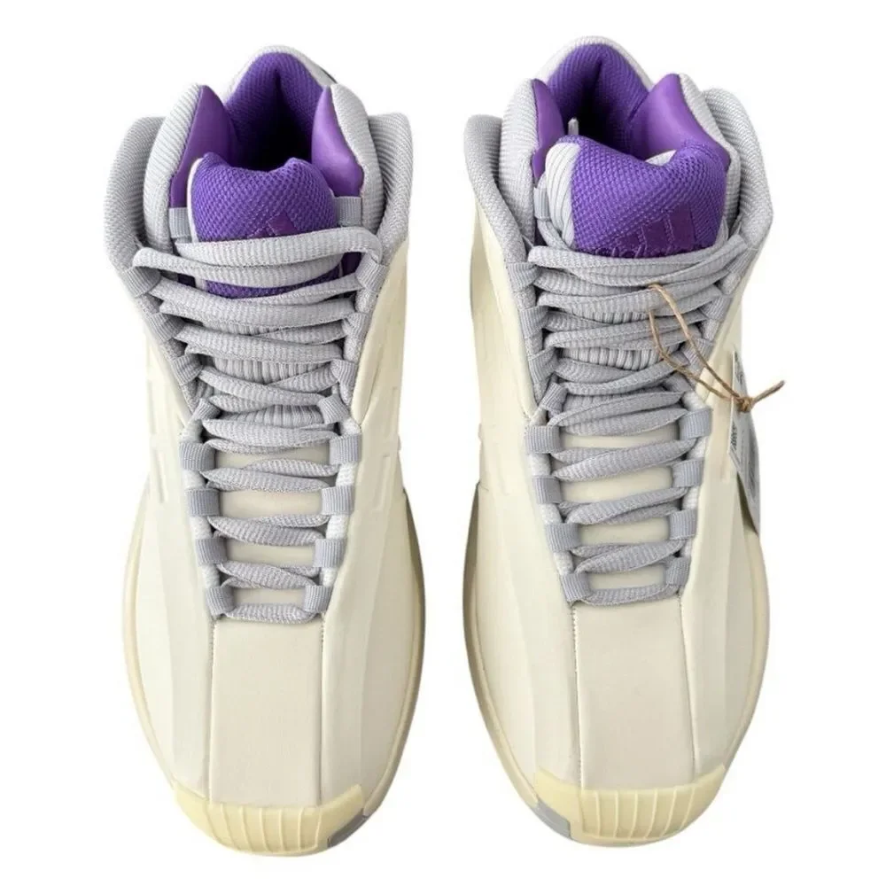 Adidas Crazy 1 Cream White Purple Basketball Shoes Men's 7.5 NWT IG3735 Kobe